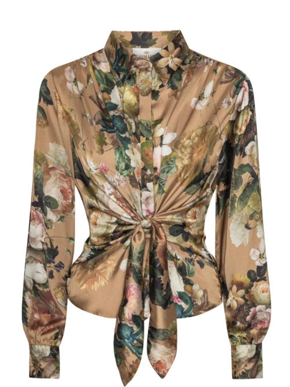 Karmamia Lee Shirt – Tan Bloom- Size S - NWT